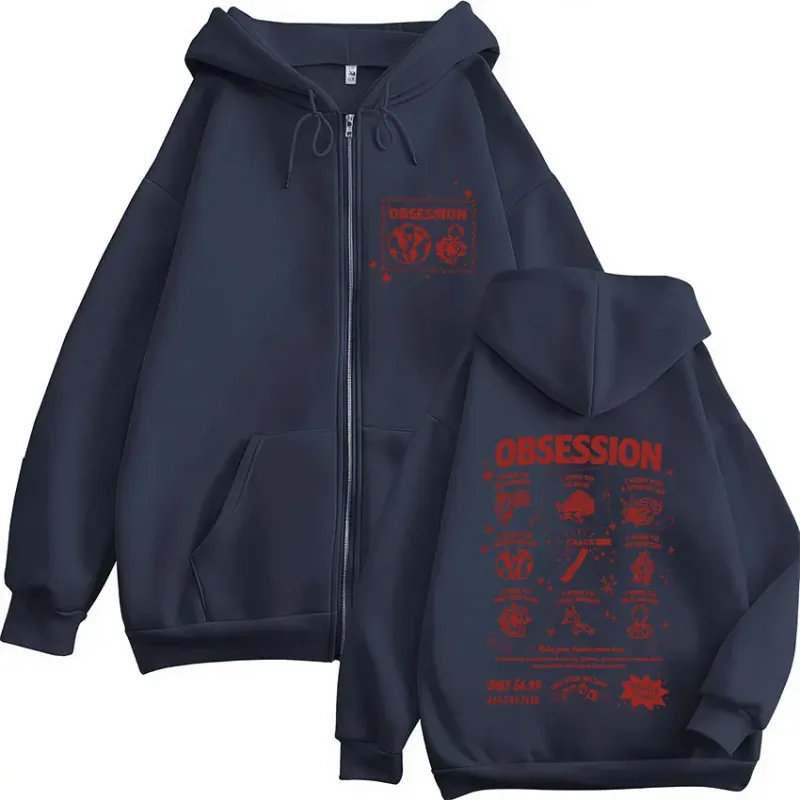Horror Movie Obsession One Wish Willow Zipper Hoodies Men's Women Clothing Gothic Long Sleeves Zip Up Hooded Sweatshirts Jackets