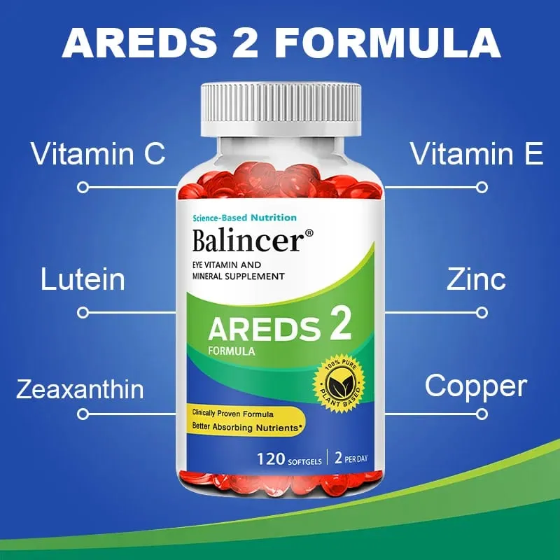 Eye Vitamin & Mineral Supplement Lutein Zeaxanthin Vitamin C E & Zinc Vision Eye Fatigue & Dry Eye Support 30/60/120 Capsules