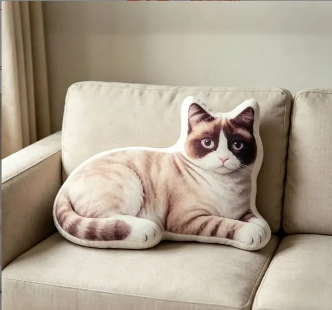 3D printed simulation dog pillow funny pet shaped pillow living room bedroom soft decoration personalized holiday gift