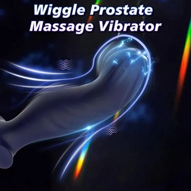 Anális vibrátor, kihajló prosztata masszírozó péniszgyűrűvel, távirányítóval, vibráló fenékdugóval, végbélnyílással, férfi szexjátékkal pár — image 4