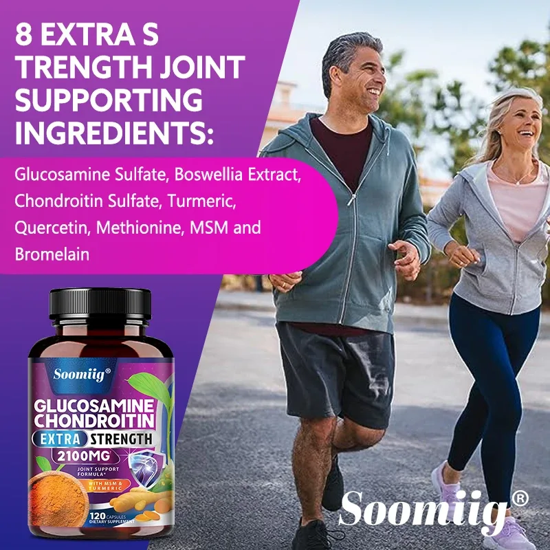 Glucosamine Chondroitin Turmeric MSM - Triple Strength Helps with Joint Mobility Joint Support Supplement Immune Health