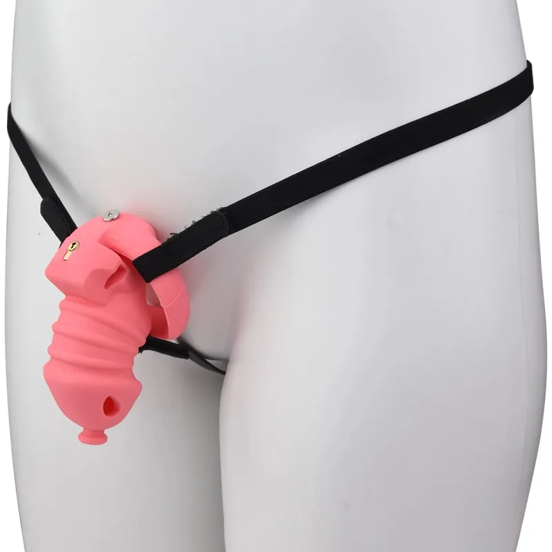 Silicone Penis Cage Male Dick Bondage Chastity Belt Dildo Lock For Cock Anti-Escape Sex Toys For Men Erotic Accessories