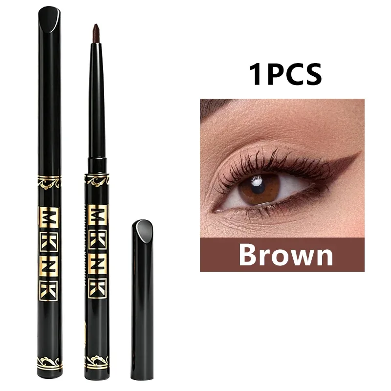 Black Brown Eyeliner Pencils Waterproof Sweatproof & Smudge-Proof with Easy Twist Application Eye Liner Pen for Bold Eye Makeup