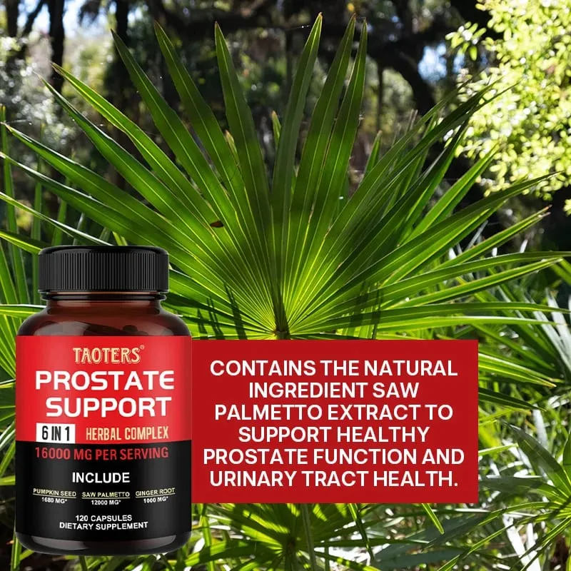 Natural Saw Palmetto - Prostate Health Support Supplement Improves Toilet Frequency and Urgency Promotes Healthy Hair Growth