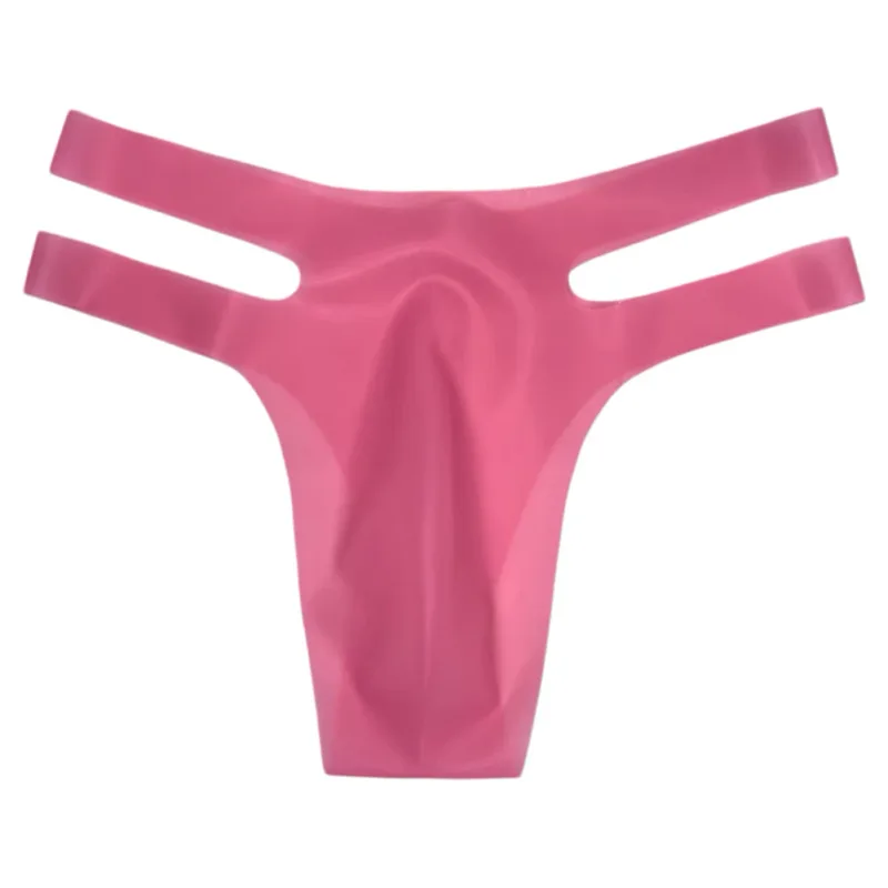 Mens Latex Briefs Sissy Seamless Brazilian Underwear Low Waist Erotic Underpants