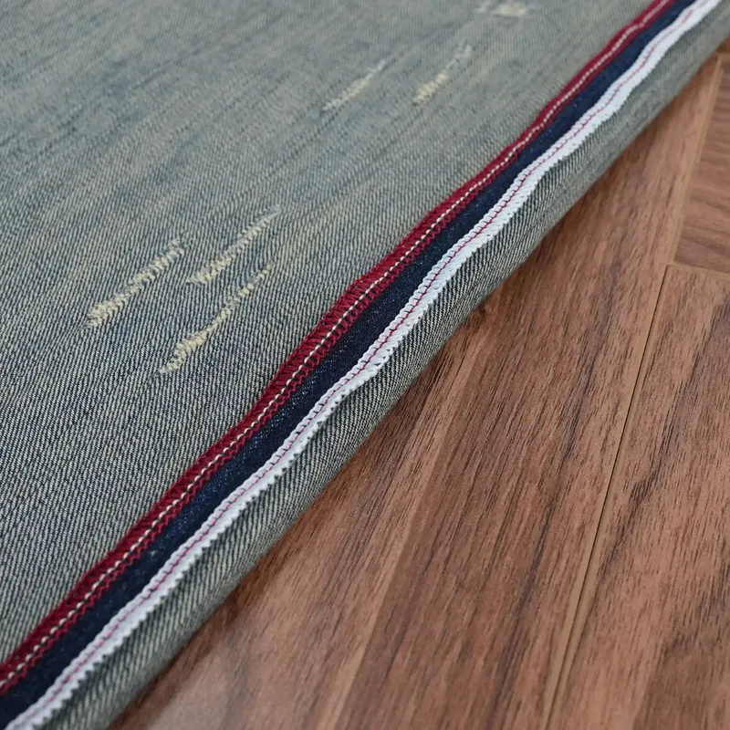 2026 Spring Autumn Men's Distressed Washed Vintage Regular Straight Denim Jeans American Retro Worn-In Look Trendy Style Pants