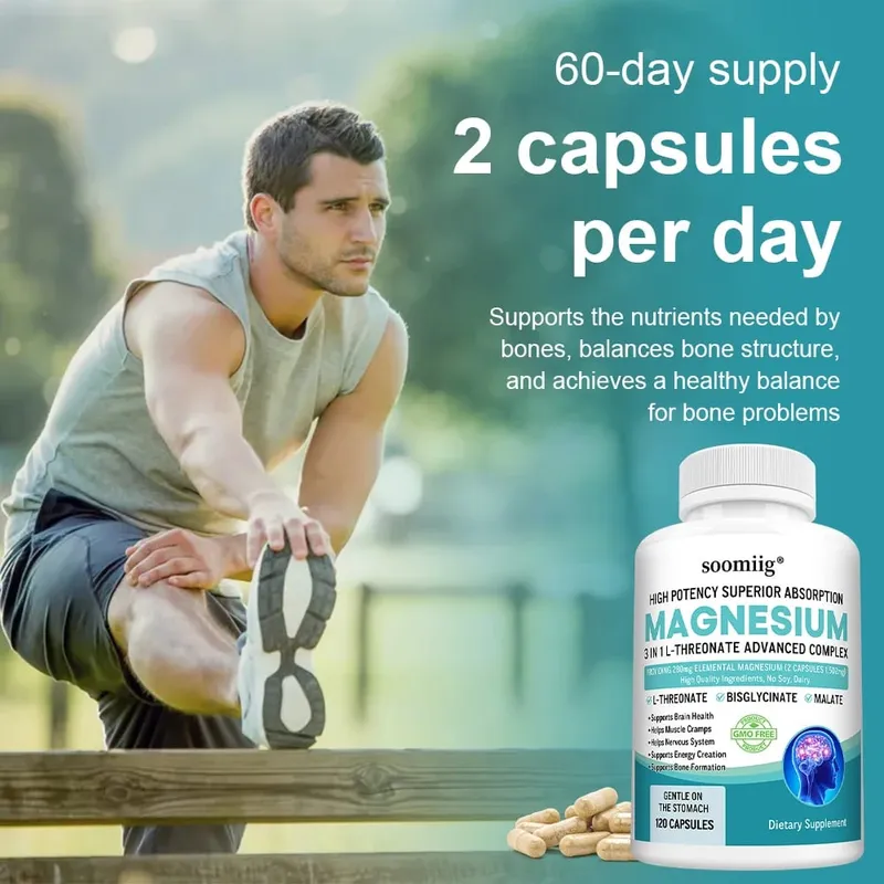 Magnesium L-Threonate+Glycinate+Malate - Improves Sleep Quality Supports Memory and Cognitive Function Promote Brain Health
