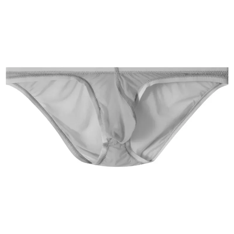 Breathable Low Waist Ice Silk Briefs Transparent Lingerie Bikini Briefs Ultra-Thin Mesh Men's Triangle Panties Summer