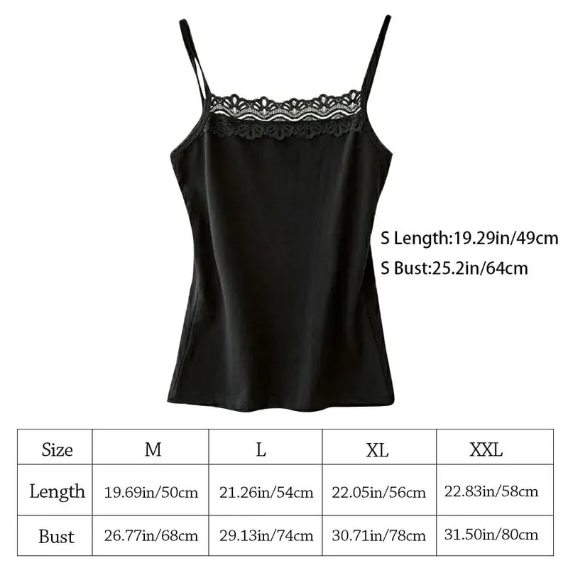 Casual Spaghetti Strap Summer Tank Tops With Lace Slim Cami Top Shirt Sport Underwear Vest Corset for Women