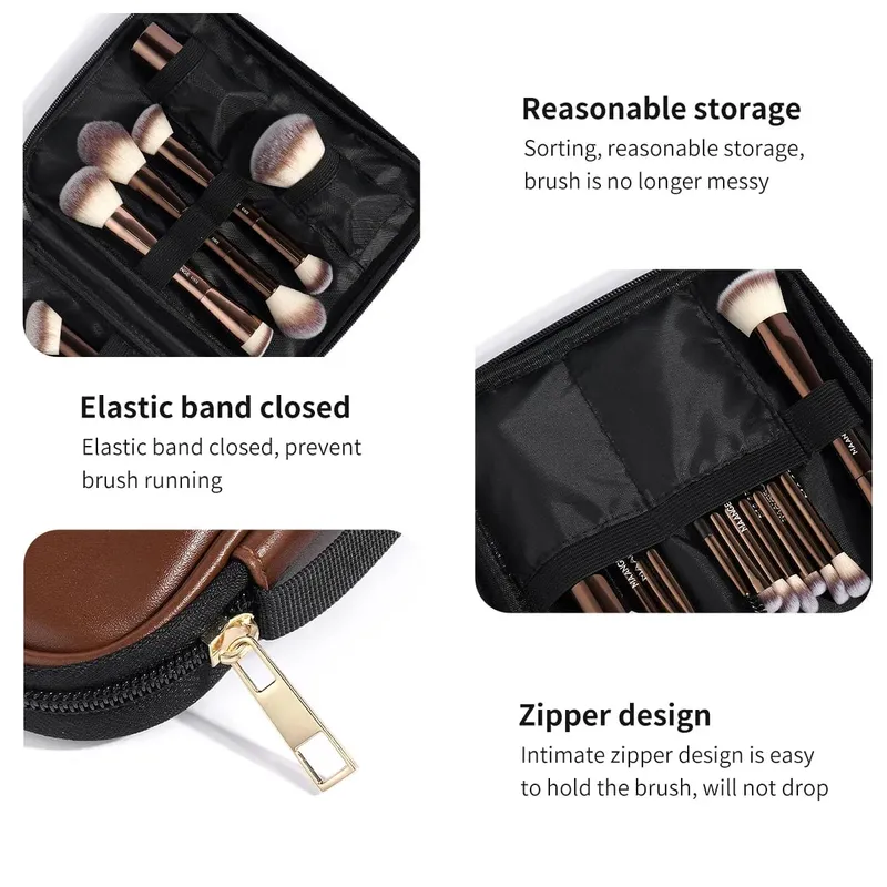 Pro Makeup Brush Kit 20pcs Brushes with Storage Bag Dual End Foundation Powder Blush Eyeshadow Brush Beauty Blending Kit