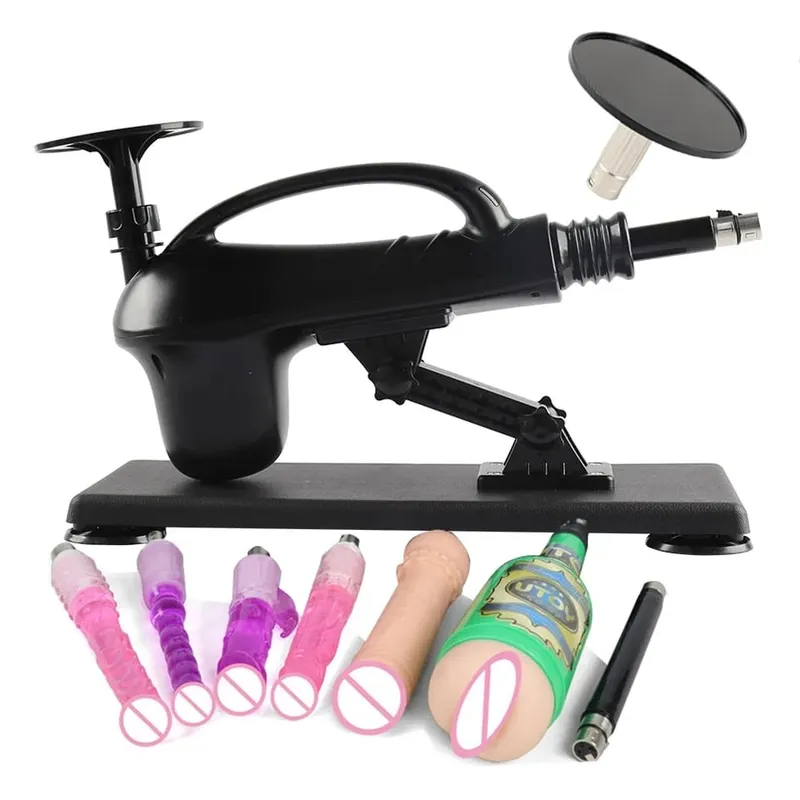 A2SS-Portable Automatic Masturbation Machine for Women with Big Dildo Men's Sex Toy Pumping Gun for Couples