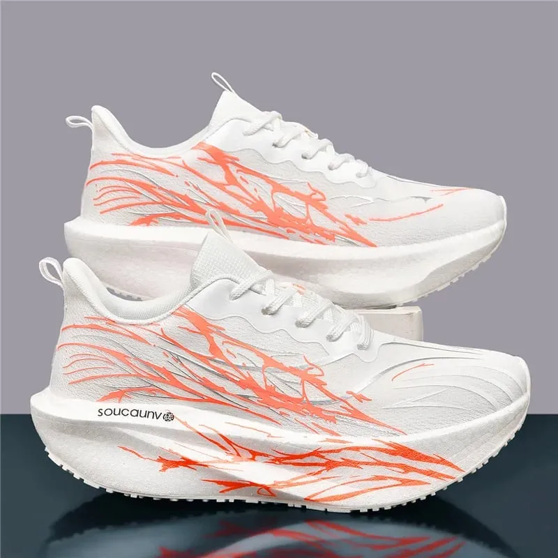 Men Marathon Running Shoes Sports Carbon Board Women's Comfortable Athletic Nonskid Sneakers Casual Basketball Walking Shoes — image 9