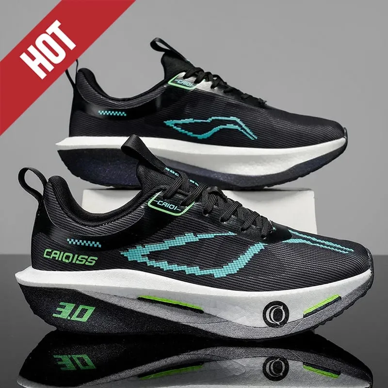 Running Shoes Carbon Board Marathon Cushion Men Sports Breathable Lightweight Women Comfortable Athletic Nonskid Sneakers Casual