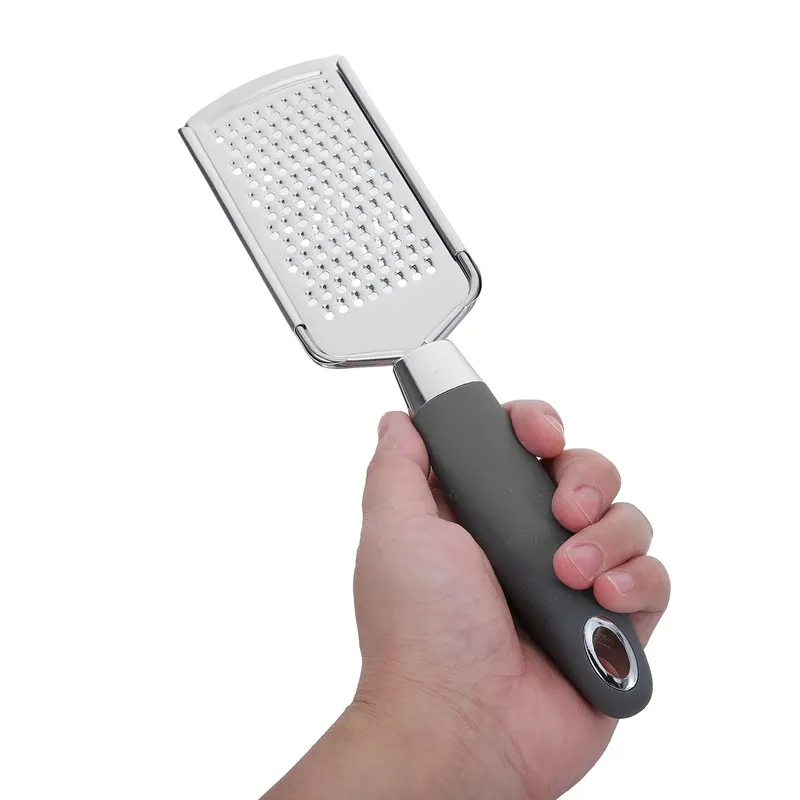 Stainless Steel Grating Utensil Flat Handheld Grater Multi Purpose Kitchen Tool Cheese Vegetable Fruit Ginger Zester Household