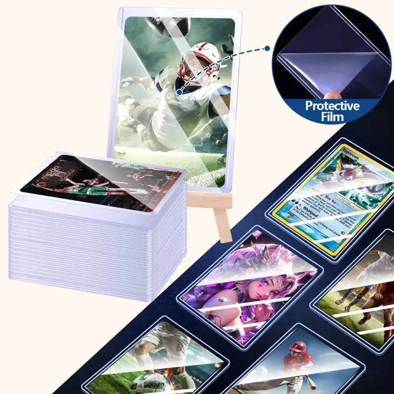 25-100pcs Hard Card Sleeves Anti Scratch Holder Top Loaders Protector Fit For YuGiOh Pokemon Sports Collect Cards Storage Toy
