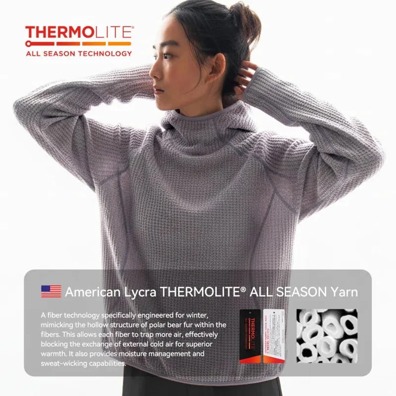 Thermolite® Hooded Sweatshirt: 2025 Winter Lightweight & Warm Hoodie Unisex Solid Color Thickened Hoodie for Autumn and Winter