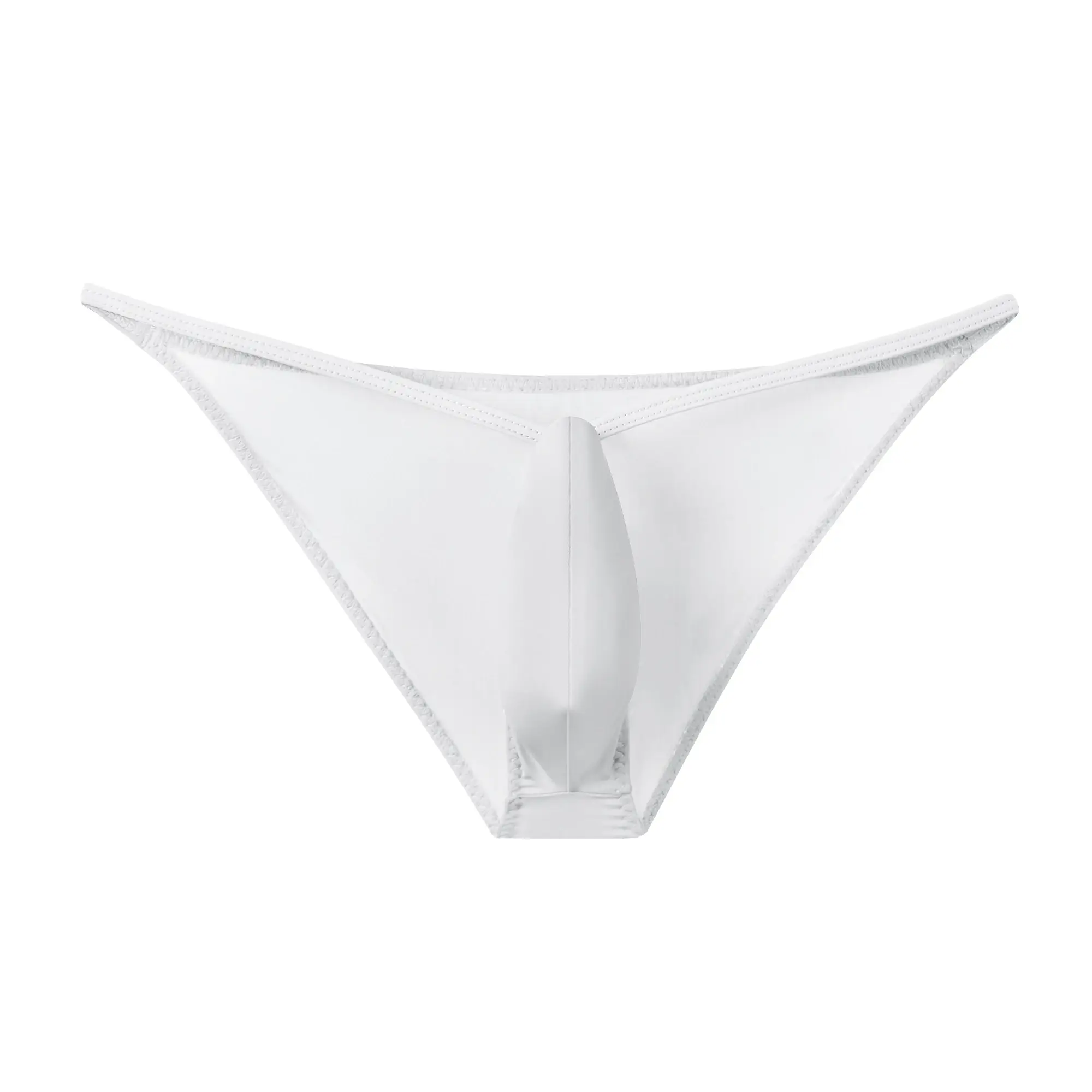 New Novelty Sexy Upturned Men's Briefs Ice Silky Low Rise Thin Belt Underwear Male Stretch Panties Solid Tight Underpants