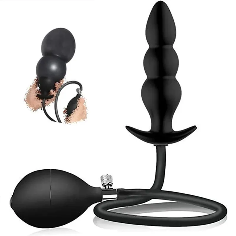 Anal Expander Expand Uppblåsbar Anal Plugg Överdimensionerad lavemang Training Butt Plug Butt Dilator Ass Prostata Sexleksak för män Kvinnor — image 6