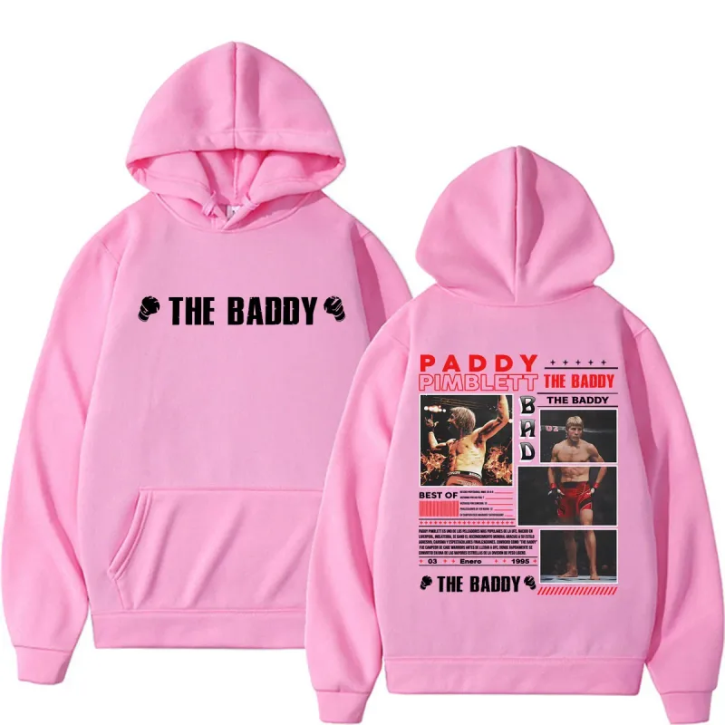 Paddy Pimblett The Baddy Retro Graphic Hoodies Men Women Fashion Violence Aesthetic Sweatshirt Fleece Casual High Quality Hooded — image 10