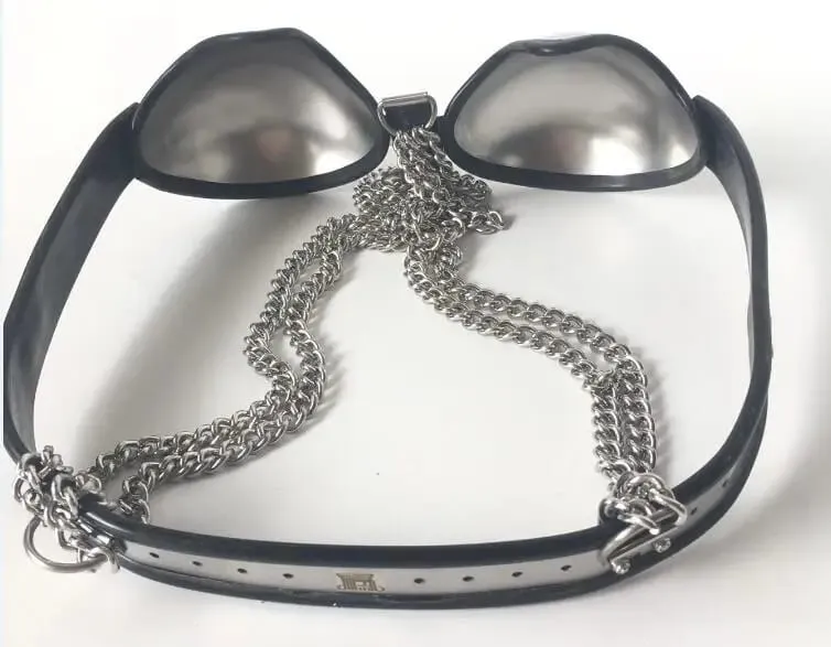 Female Adjustable Stainless Steel Band Bra Brassiere Breast Form With Lock Bondage Chastity Belt Device Ddsm Sex Toy 3 Color