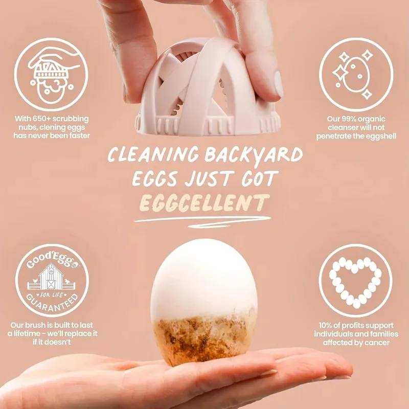 Silikonový kartáč na mytí vajíček Specialized Egg Cleaner Tool Flexibilní myčka potravinářské kvality pro použití v kuchyni z farmářských čerstvých vajec
