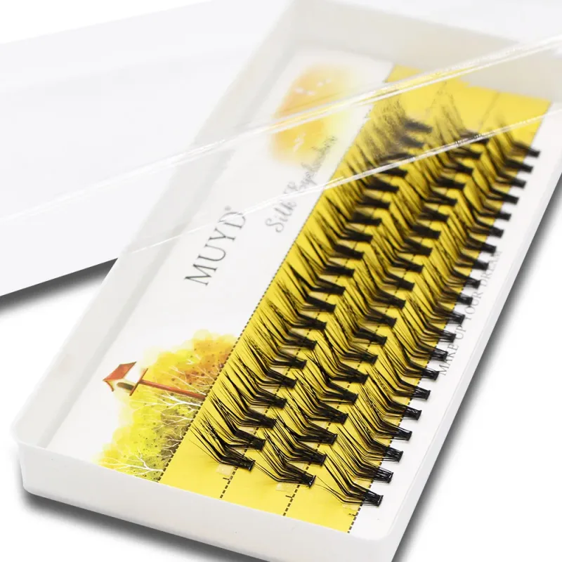 Prefessional M Curl Foxy Eyes Lashes Cluster Soft Silk Individual Eyelashes Extension Makeup False Eyelash L Curl Fox Eye