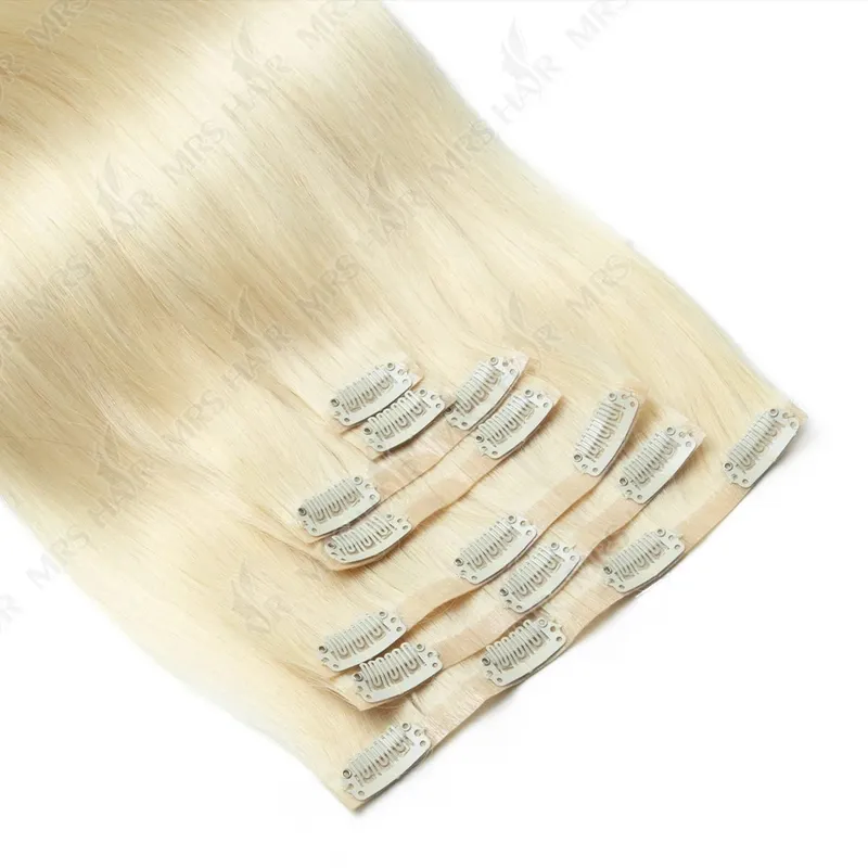 Human Hair Invisible PU Clip In Extensions Injected PU Tape Weft 7Pcs/set 12-24inch 100G 120G Clip On Hair Comfortable Wear