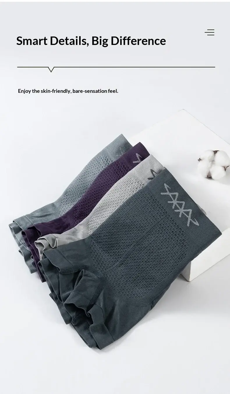 1pcs Seamless Underwear Men's Boxer Shorts High Stretch Underpants Breathable Panties Sexy Slim Lingerie Snug fit trunks — image 2
