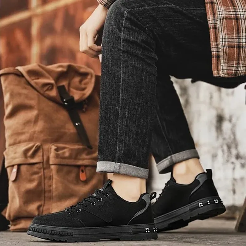 Men's Vulcanized Shoes Winter Casual Sneakers Comfortable Work Shoes for Men Breathable Soft Sole Safety Shoes Men Work Footwear
