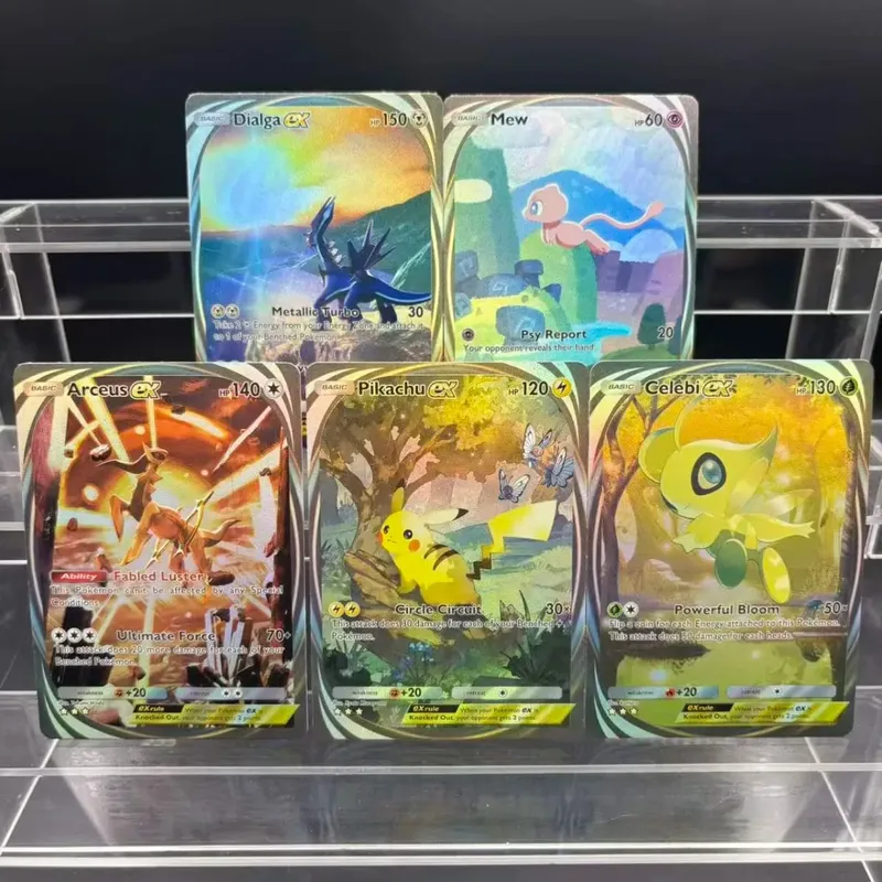 5pcs DIY POCKET Collection Cards Mewtwo Leafeon ex Self Made Single Card Classic Game Anime Card Gift Toy