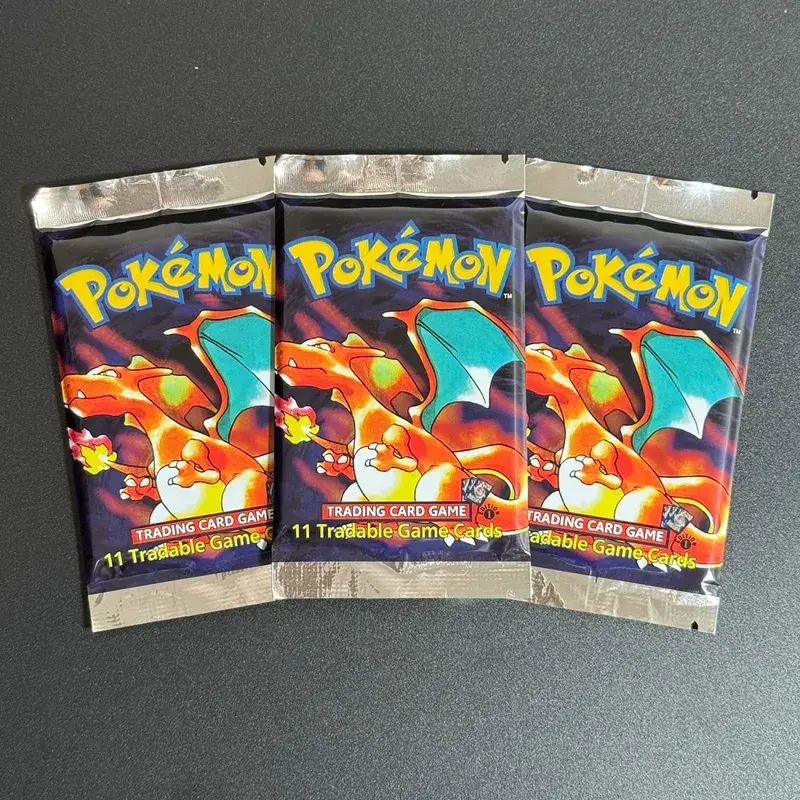 Whole pack PKM 1st Edition Booster Pack PTCG Proxy Cards for Base Set Pack Charizard Blastoise Venusaur TCG Cards 11pcs/Pack Toy