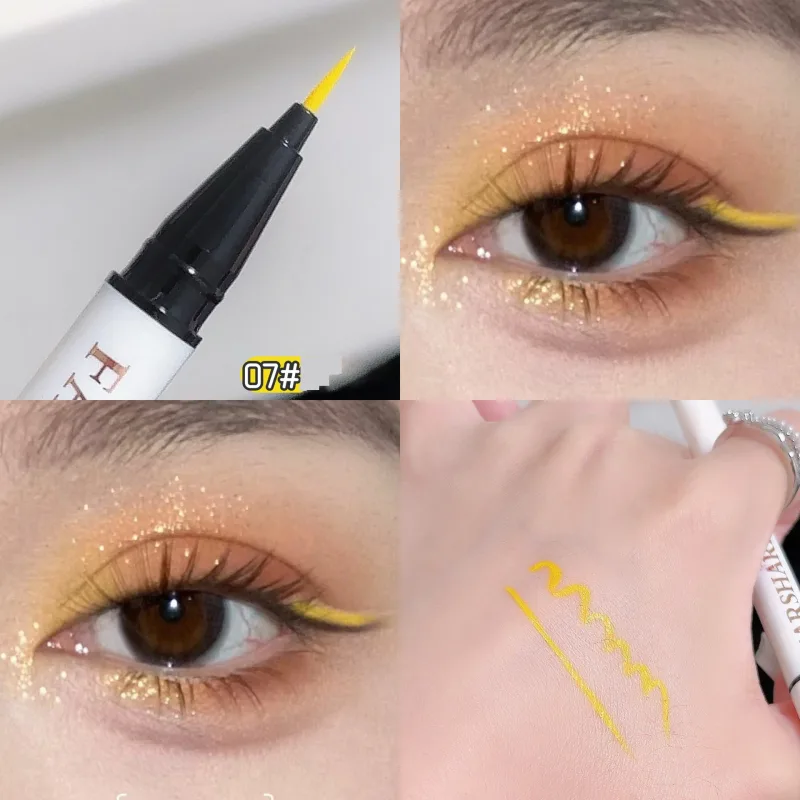 12 farver vandtæt eyeliner Pen Ultra-fin spids flydende eyeliner Langtidsholdbar eyeliner Hurtigtørrende farverig makeup til cosplay — image 14