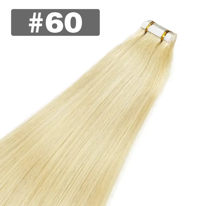 Tape In Straight 100 Human Hair Extensions Brazilian Hair Blonde Adhesive Extensions Skin Weft Black Brown 100% Real Human Hair
