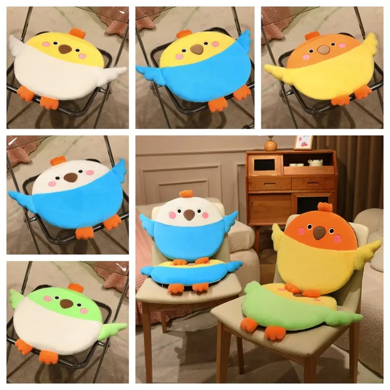 Bird Series Plush Cushion Squishy Stuffed Cushion Soft Floor Sofa Seat Cushion Home Decor Toys Creative Birthday Surprise Gifts