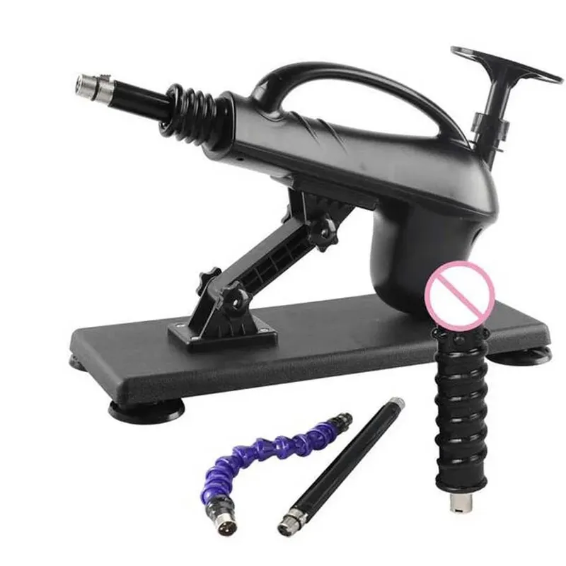 A2SS-Portable Automatic Masturbation Machine for Women with Big Dildo Men's Sex Toy Pumping Gun for Couples