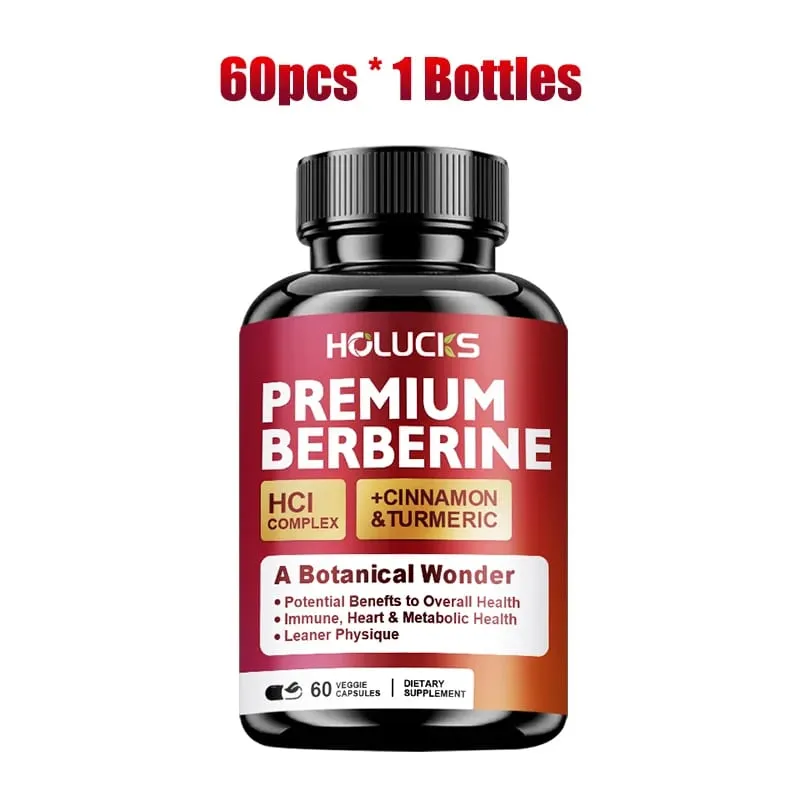 Les Capsules de berbérine soutiennent la glycémie, le cœur, le métabolisme, la santé digestive, la gestion du poids, la désintoxication du foie, antioxydant, immunitaire
