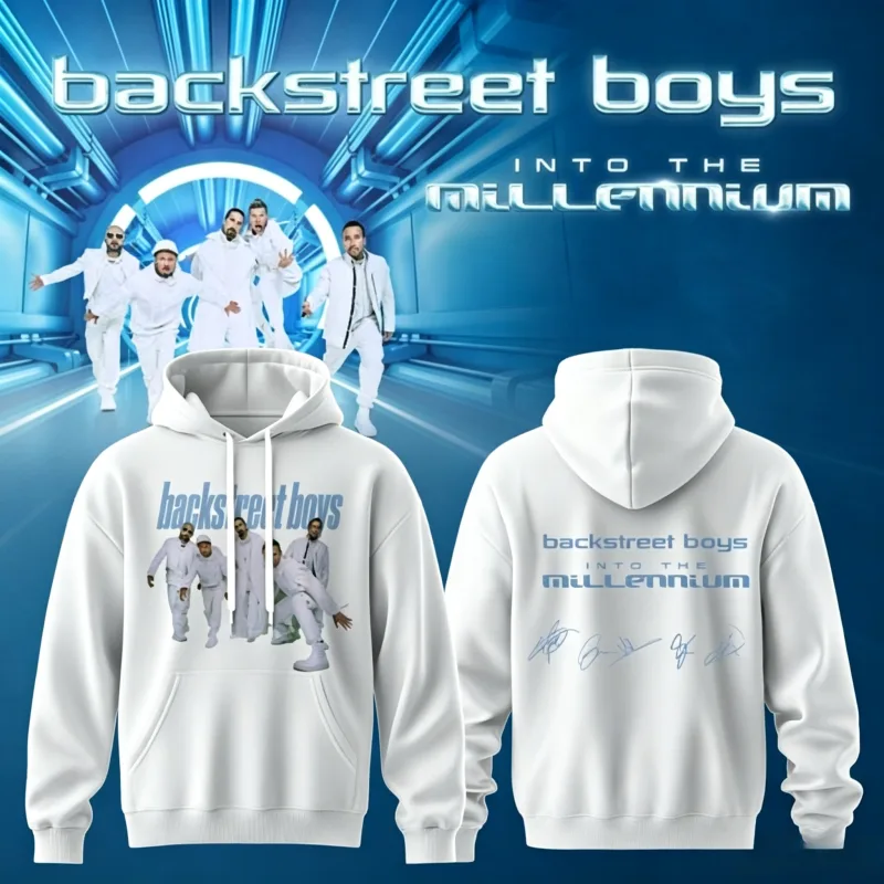 2026 Y2K Millennium Pop Band Hoodie Double Sided Graphic Print Oversized Pullover Vintage Fan Hooded Sweatshirt