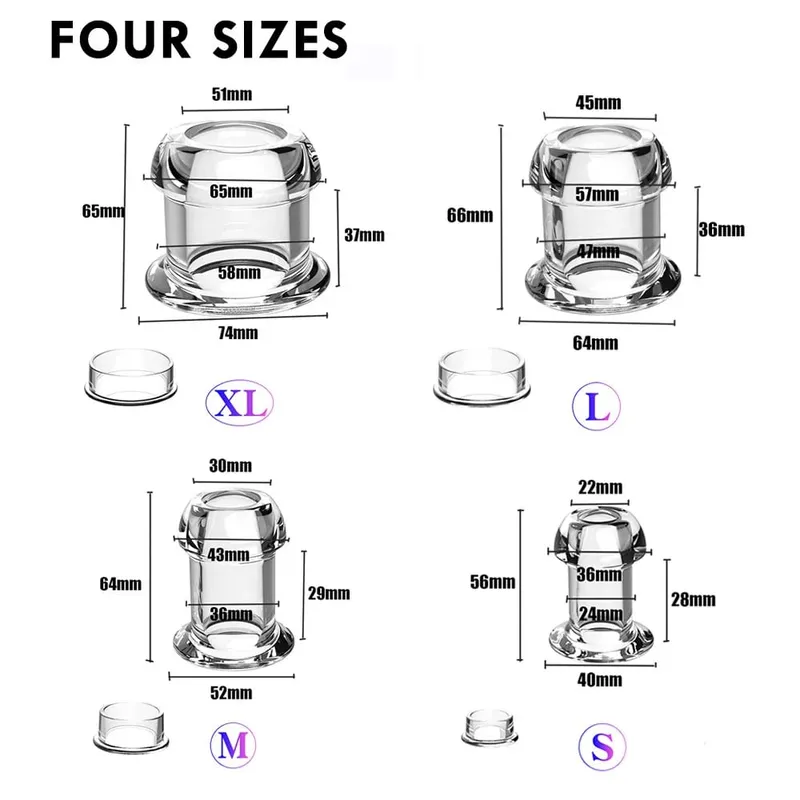 Anus Dilation Expander Prostate Massage Hollow Speculum Peeking Butt Plug Anal Beads with Stopper Adult Sex Toy for Women Men