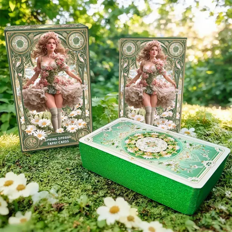 Tarot Cards for Beginners with Guidebook Spring Sprout Tarot Deck 80 Oracle and Tarot Cards Cards with Gilded Learning Edge