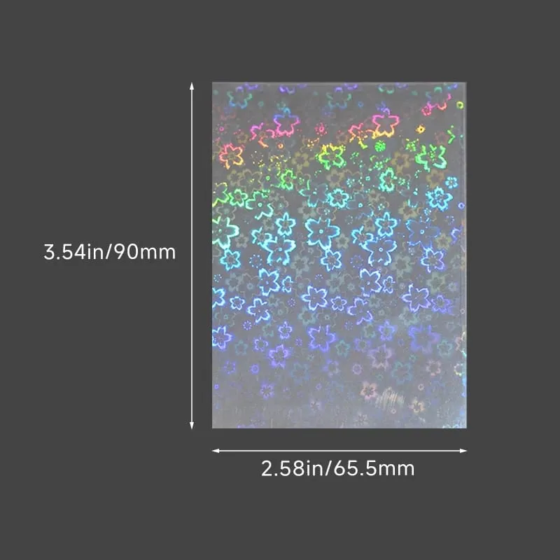 Obal na holografické karty 65,5 × 90 mm Barevný průhledný chránič karty pro TCG standardní/japonský obal na karty