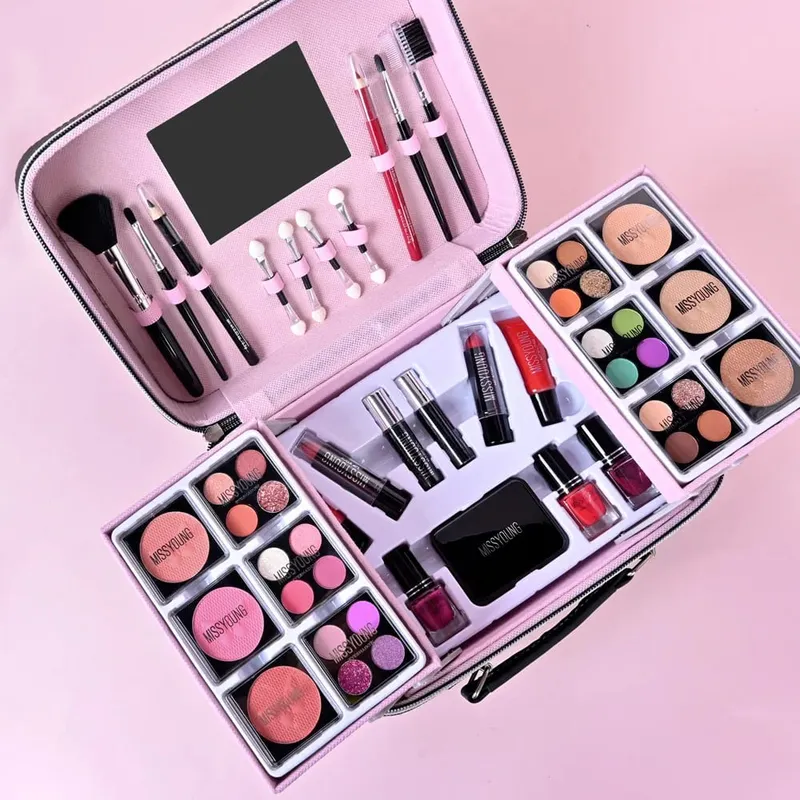 Popular 36 pçs conjunto de beleza maquiagem delineador blush batom facial kit de maquiagem diária feminino feriado presente de aniversário conjunto — image 5
