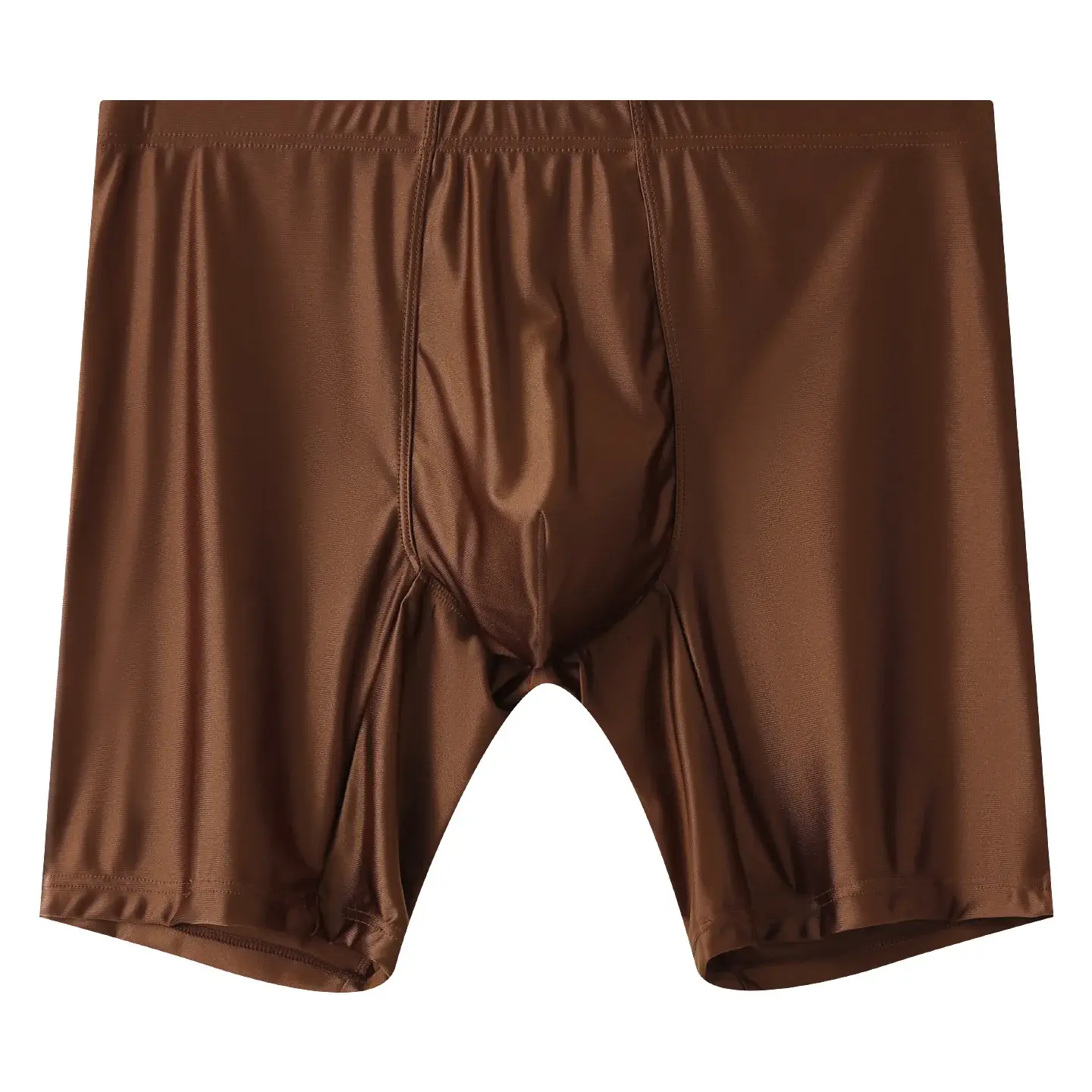 Mens Underwear Boxers Man Solid Slim Ice Silk Extended Leg Boxer Shorts Ropa Middle Waist Sports Panties Male Underpants M-XXL