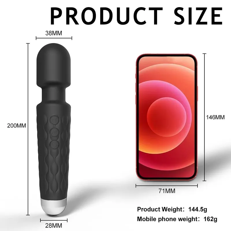 ויברטור חזק שרביט קסמים לנשים USB נטענת לעיסוי עמיד למים דגדגן G-Spot ויברטור צעצוע מין מתאים למבוגרים