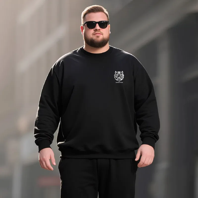 Plus Size Men's Sweatshirt 110-185KG Autumn Winter Casual Pullover High-quality Pure Cotton Sweatshirt Male Clothing 5XL 6XL 7XL