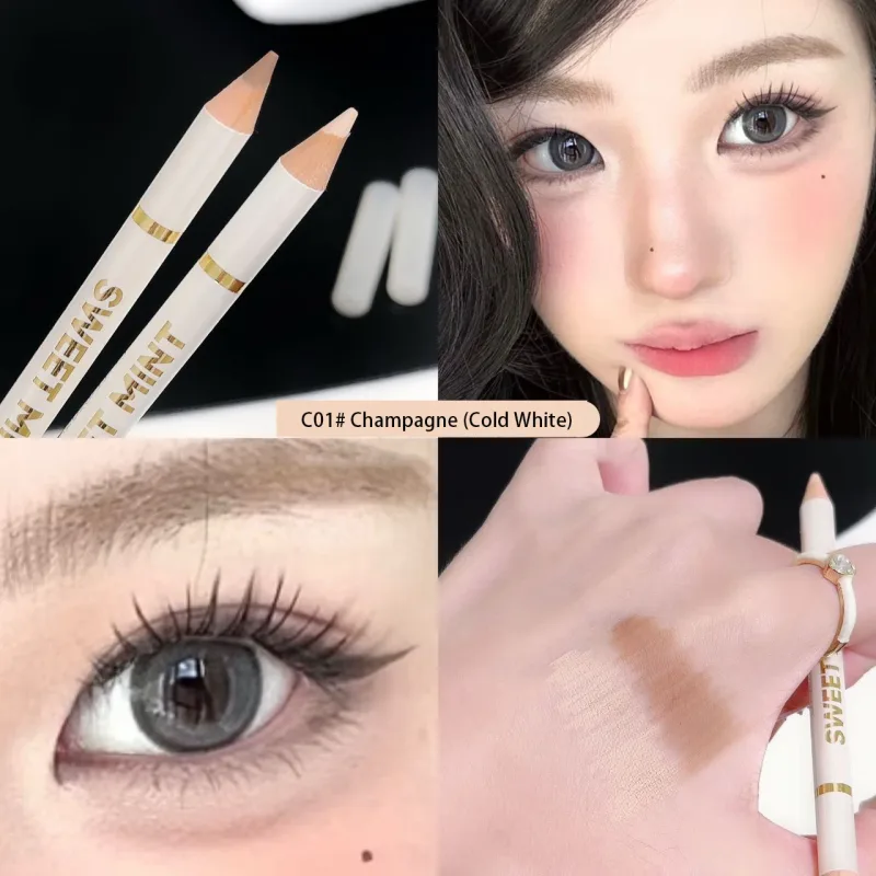 Double-Ended Aegyo Sal Brighten Lying Silkworm Pencil Nude Pink Natural Shadow Under Eye Highlight Makeup Matte Beige Eye Pencil