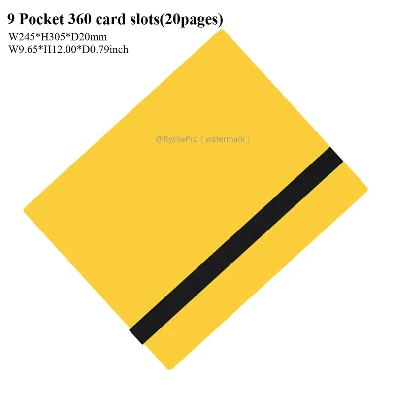 Card Binder with 9 Pocket Trading Card Album Display Binder 360 Side Loading Pocket Holder for TCG Yugioh MTG Game Card Book