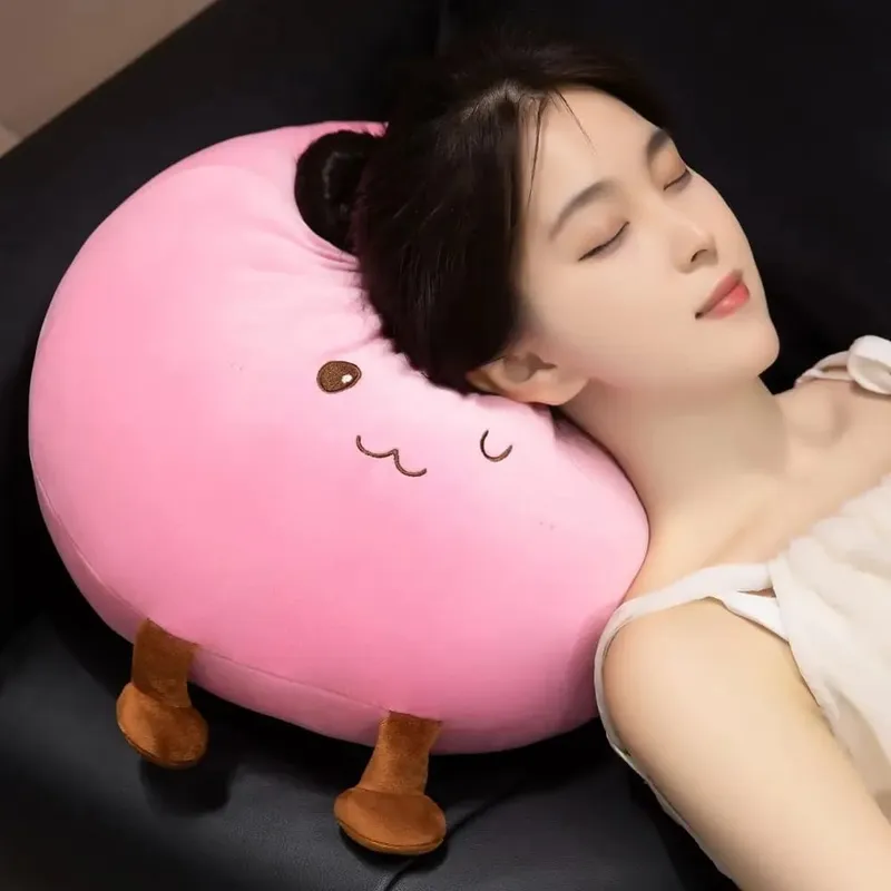 Super Soft Material Steamed Bun Pillow PP Cotton Filled Stress Relief Dumpling Fluffy Comfortable Sofa Cushion Play