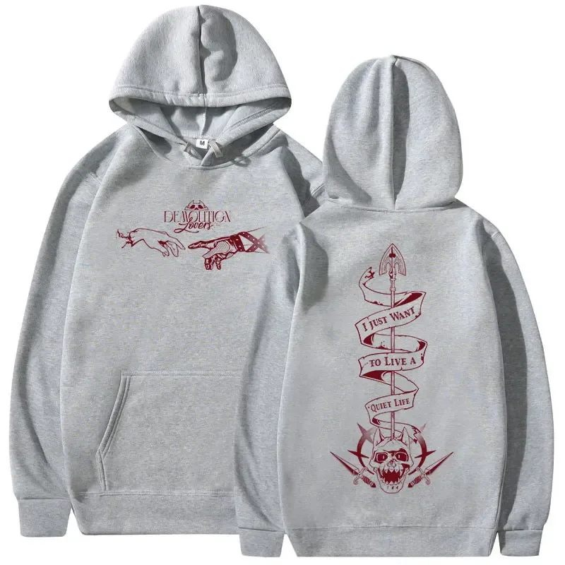 Anime Jojo Bizarre Adventure Hoodies Killer Queen Manga Graphic Hooded Sweatshirt Men Women Casual Long Sleeves Fleece Pullovers