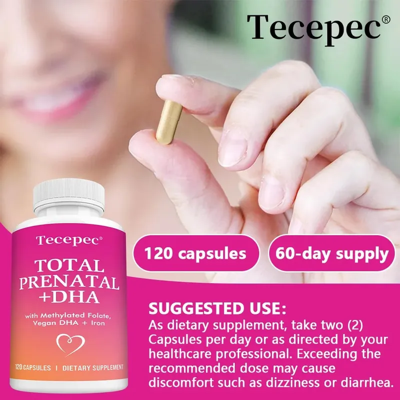 Prenatal Vitamin with DHA & Folate Prenatal Probiotics for Pregnant Women Pregnancy Must Haves Iron Vitamin D Vitamin C Zinc