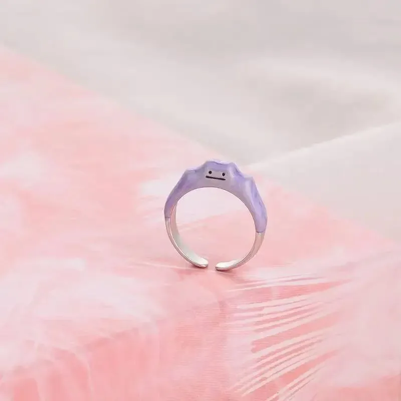 New Pokemon Litwick Dragonair 925 Silver Couple Ring Anime Fashion Cartoon Accessories Cospaly Peripherals Christmas Gifts — image 10